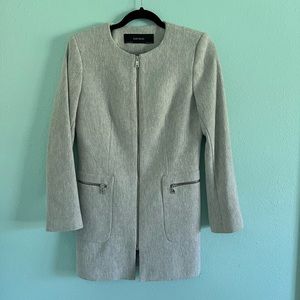 Zara London Light Grey Jacket Womens Medium